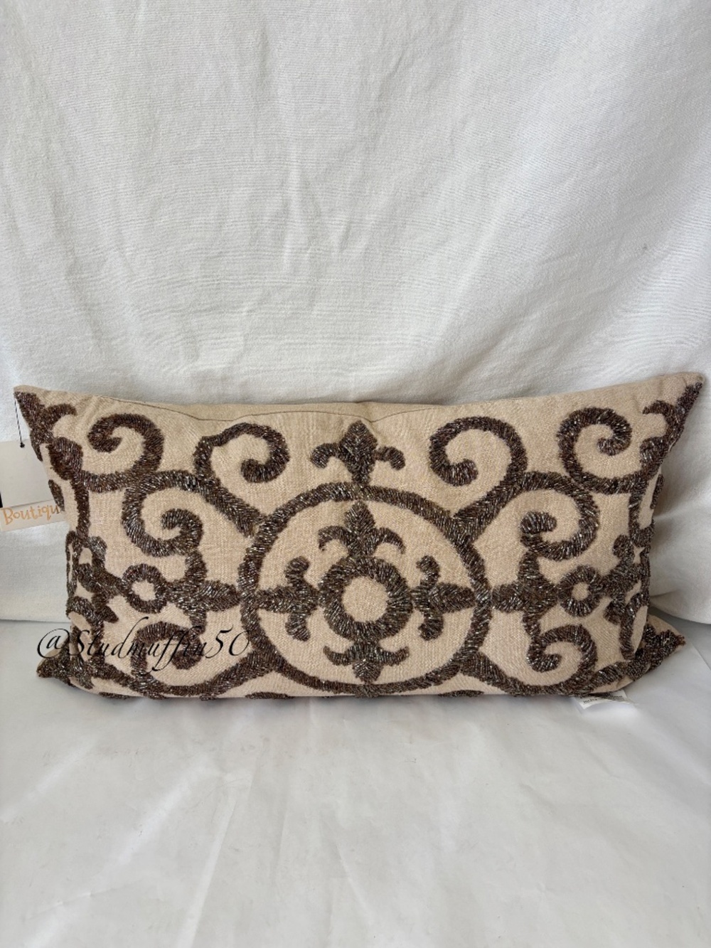 Devi Designs Beaded Decorative Pillow